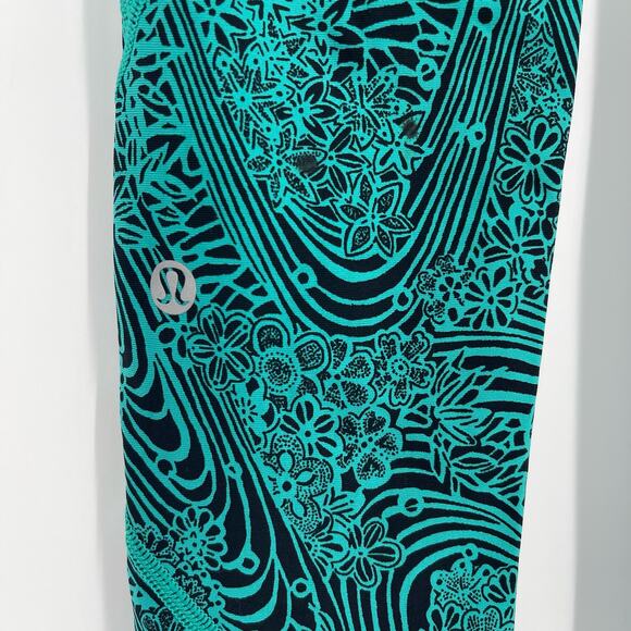 Lululemon Tight Stuff Tight II Kitakami Viridian Green Black Size 2 - Picture 7 of 8